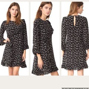 Mes demoiselles -frimeuse silk ruffle shift dress